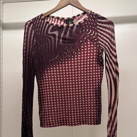 Vintage Just Cavalli Houndstooth Long Sleeve - Picture 1 of 6